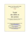 Des délits et des peines