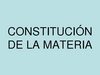 Constitución de la materia