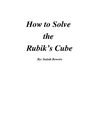 How to Solve the Rubik's Cube