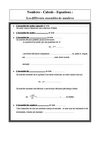 Nombres - Calculs - Equations