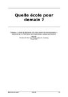 Quelle école pour demain ?