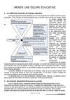 Mener une équipe éducative