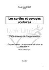 Guide des voyages et sorties scolaires