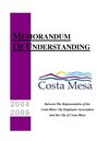2009 Aug31 - Costa Mesa City Employees Association MOU