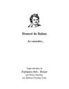 Pierre Chardon - Balzac, le caractère.