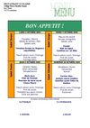 menu de la semaine