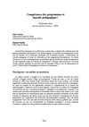 Compétences des programmes et bascule pédagogique.