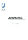 Rapport du Conseil de l'Ordre du 2 octobre 2008 sur l'Arbitrage en matière administrative