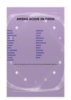 Amino Acids in Food