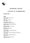 Liste de nouveautés section adultes novembre 2008
