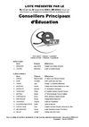 liste des candidatures des Conseillers principaux d'éducation