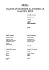 Menus de la cantine, période 2, 2008