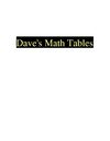 Dave's math tables 