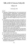 Talks with Ramana Maharshi, vol. 3
