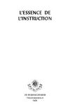 L'éssence de l'instruction