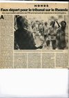 Faux départ pour le tribunal sur le Rwanda - 17 janvier 1997 -