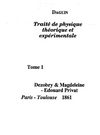 Daguin - Traité de physique téorique et expérimentale, 2ème éd., vol. I