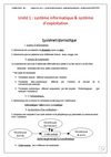 support du cours: système informatique & exploitation