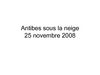 Antibes sous la neige