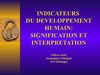 Les indicateurs du développement