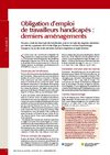 Obligations d'emploi des travailleurs handicapés