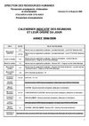 Calendrier des réunions 2008-2009