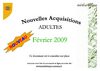Nouvelles acquisitions ADULTE Février 2009