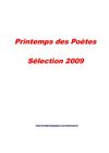 Printemps des poètes : sélection 2009