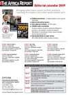 The Africa Report - Editorial calendar 2009