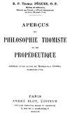 Aperçus de Philosophie thomiste