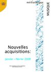Nouvelles acquisitions MUSIQUE janvier-février 2009