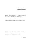 Conseil du livre Quelles perspectives pour la politique publique de soutien au livre français à l’étranger ?...