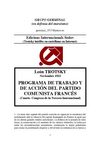 Trotsky: Programa de trabajo y de acción del Partido Comunista de Francia