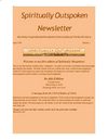 Spiritually Outspoken Newsletter April 2009