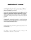 Sweat Prevention Guidelines