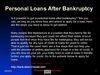 Personal Loans After Bankruptcy