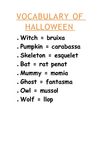 Vocabulary of Halloween