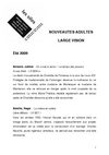Listes de nouveautés " Large vision" section adultes des silos été 2009