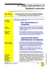 Types of companies - les sociétés - tipos de empresa