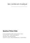 Contes en musique du Quatuor Prima Vista