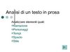 Analisi di un testo in prosa (livello: scuola sec. di I grado, III anno)