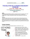 The Solution Of A Variable Boundary Problem