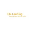 Elk Landing, Summer Menu