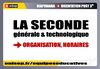 2de Générale et Technologique - Organisation