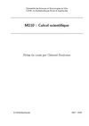 M210 : Calcul scientifique