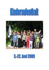 Kinderaufenthalt im Sommer 2009 in Jena