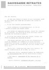 Sauvegarde des retraites