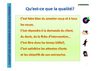 La Qualite dans les services a la personne