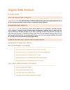 Organic Baby Products