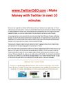 Make Money with Twitter in next 10 minutes